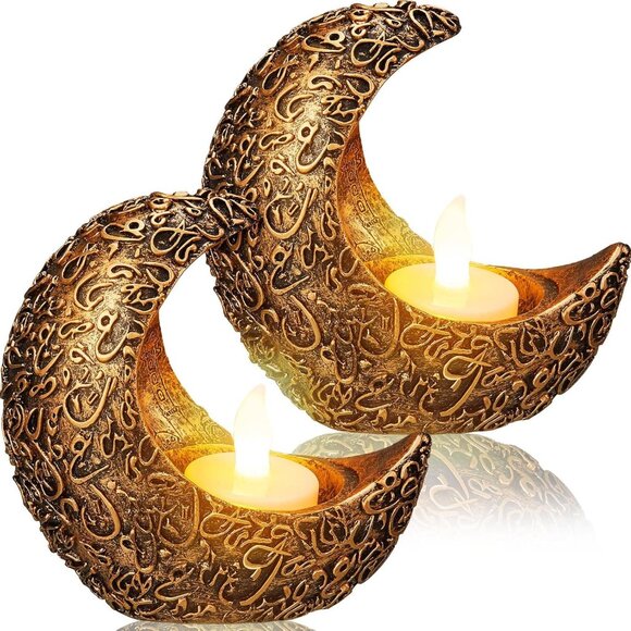 Classic Ramadan - moon candle holder is designed with a moon shape NWT - Picture 1 of 4